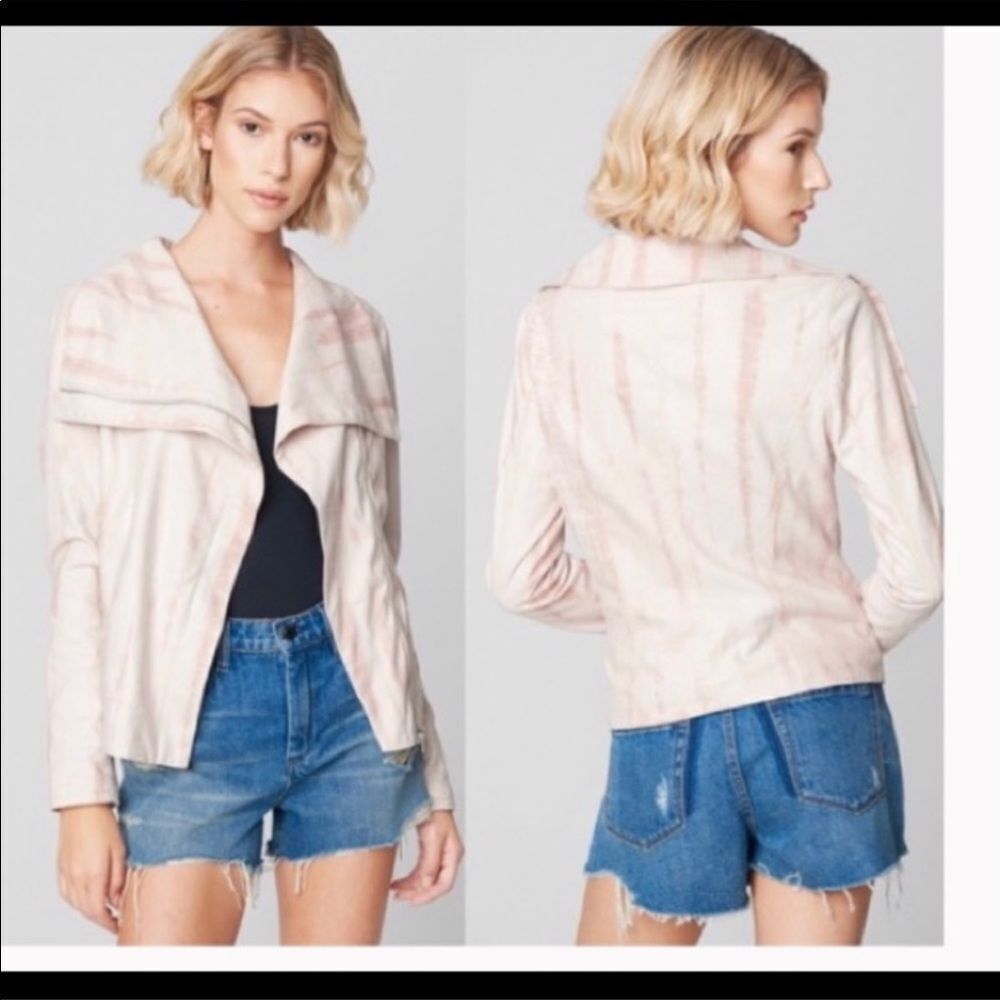 BlankNYC pink tie dye Hippie Dippie moto jacket XS